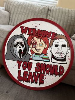 Welcome Horror Sign