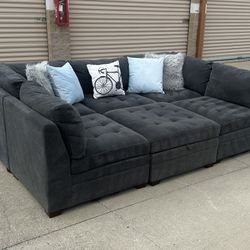 Gray Modular Sectional Couch 