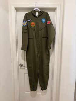 Military Fighter Pilot Costume /Top Gun with Accessories - Adult-F 26