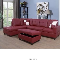 Freelandville 3 - Piece Faux Leather Sectional