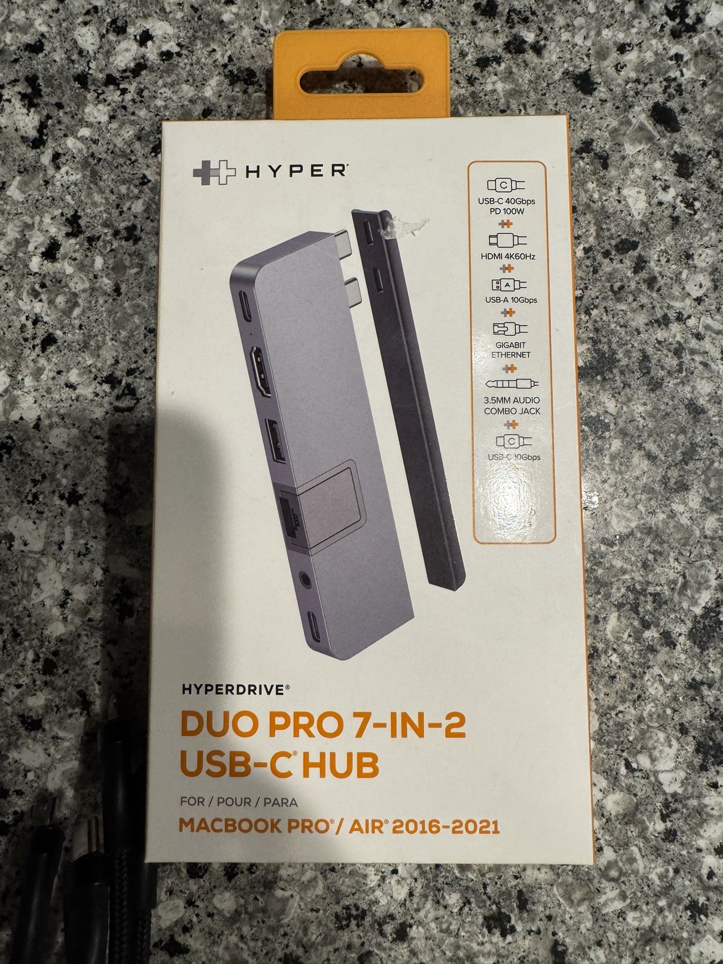 HyperDrive USB C Hub, Duo 7-in-2 USB-C