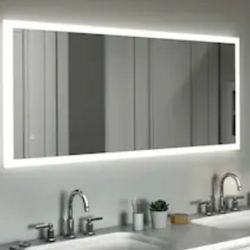 Allen + Roth LED Frameless Fog Free Rectangular Mirror 24" X 56" NEW