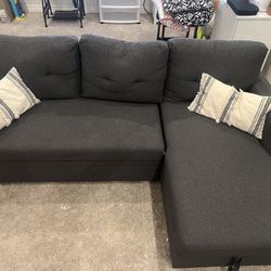 Smaller Grey Sectional With Storage