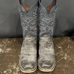 Men's Sz 10B Nocona Blue & Grey Western Leather Boots.