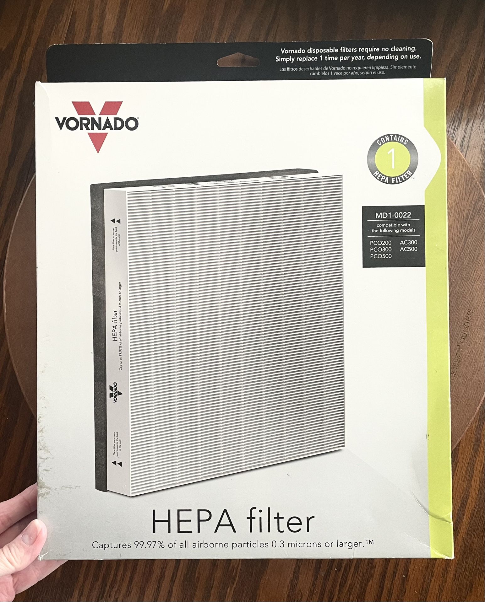 Vornado HEPA Filter - Md1-0022 - for an Air Cleaner - AC300 AC500 PCO200
