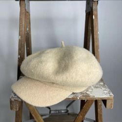 Free People Cream Wool Hat | 100% Wool