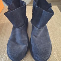 Uggs Navy Perforated Boots
