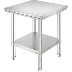 Stainless Steel Prep Table with Shelf Vevero 