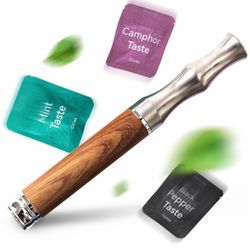 Bad Habit Replacement Stick, Essential Oil Flavored Air Device, 3 Pack Refillable Metal Inhalers with 9 Cores for Aromatherapy - Break Bad Habits Natu