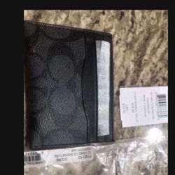 Coach Authentic Slim Id Card Case In Signature Canvas