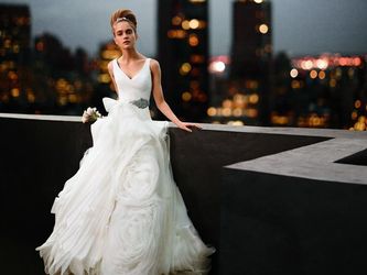 Vera Wang wedding dress and Christian Louboutin shoes