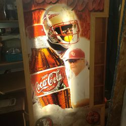 Bobby Bowden,Seminoles/ Coke Light Up Wall Unit