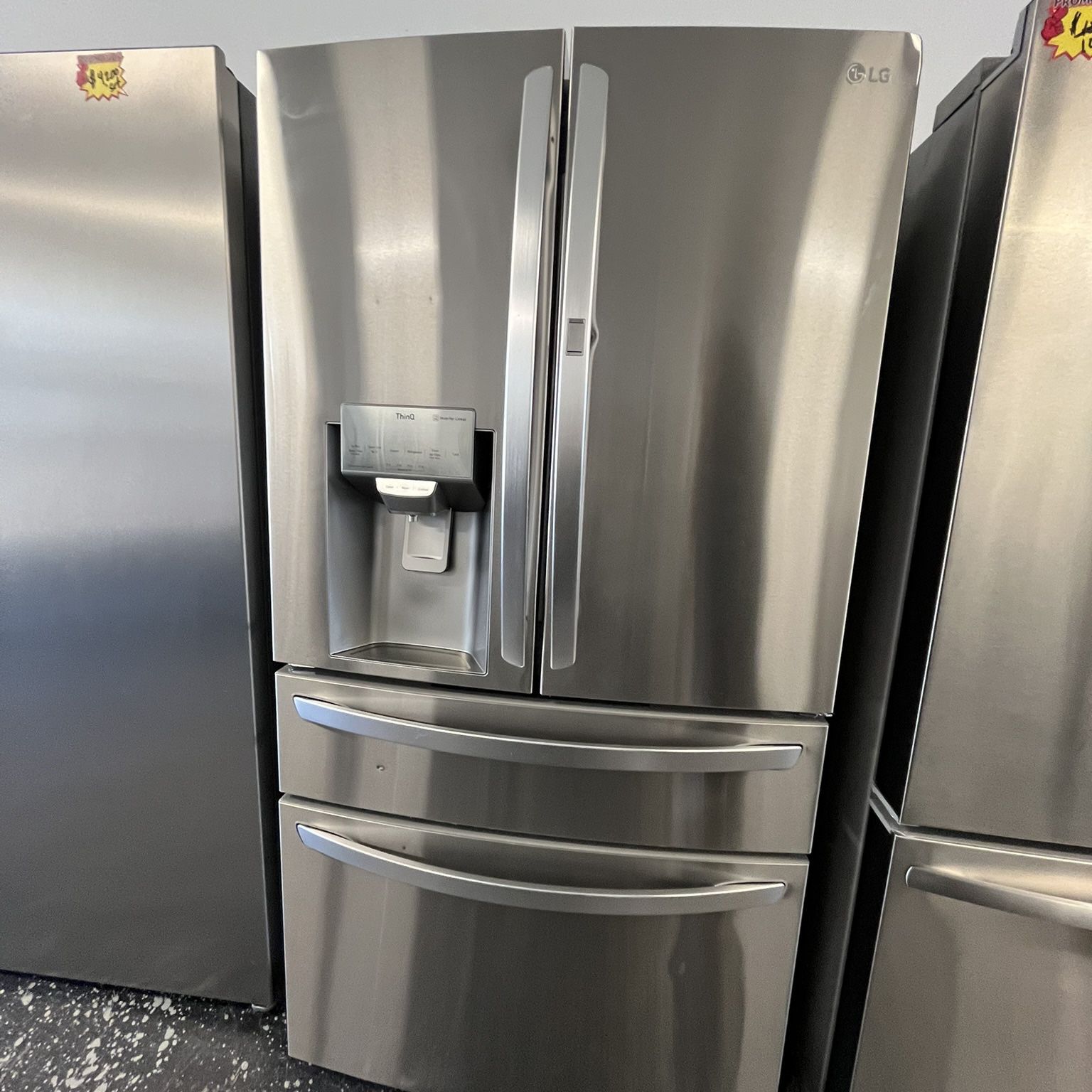 ‼️‼️ LG 4 Door Refrigerator Door In Door Feature Stainless Steel Counter Depth  ‼️‼️