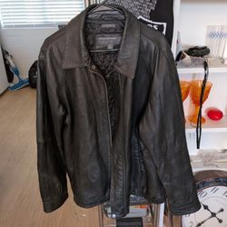 Perry Ellis Portfolio Lambskin Leather Jacket - XL - Good Cond