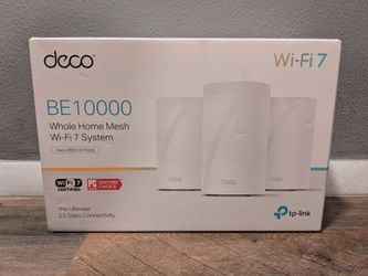 TP-Link Deco BE63 BE10000 Tri-Band WiFi 7 Mesh System with 2.5Gbps Ports MU-MIMO VPN