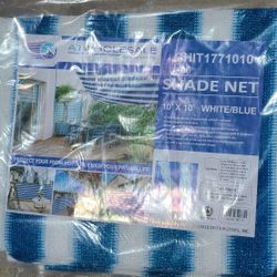 10ft × 10ft Shade Net In White/Blue 