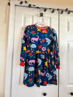 Mini Boden sweatshirt dress with Dinos and Rainbows