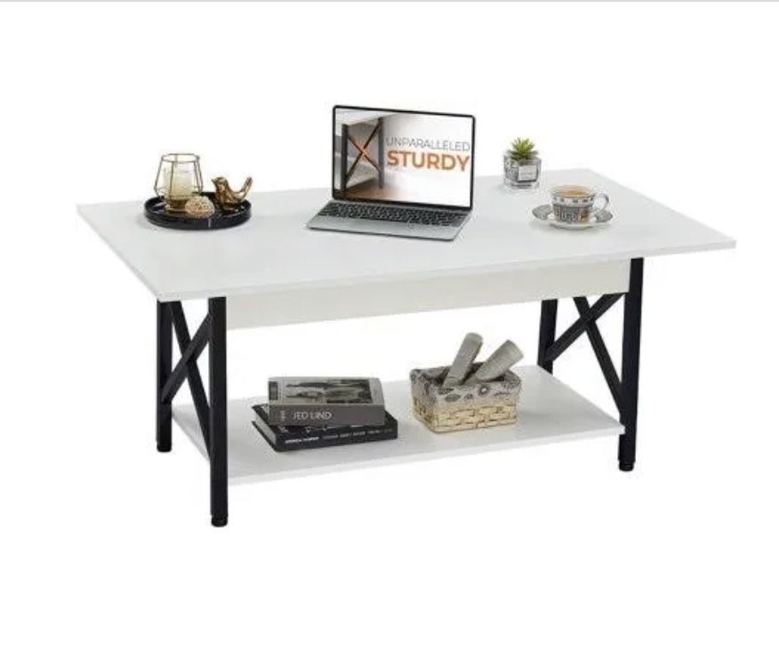 Coffee Table with light damage, white, GreenForest