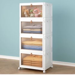 4 The Tier Storage Bins with Lids, 23QT B(52)