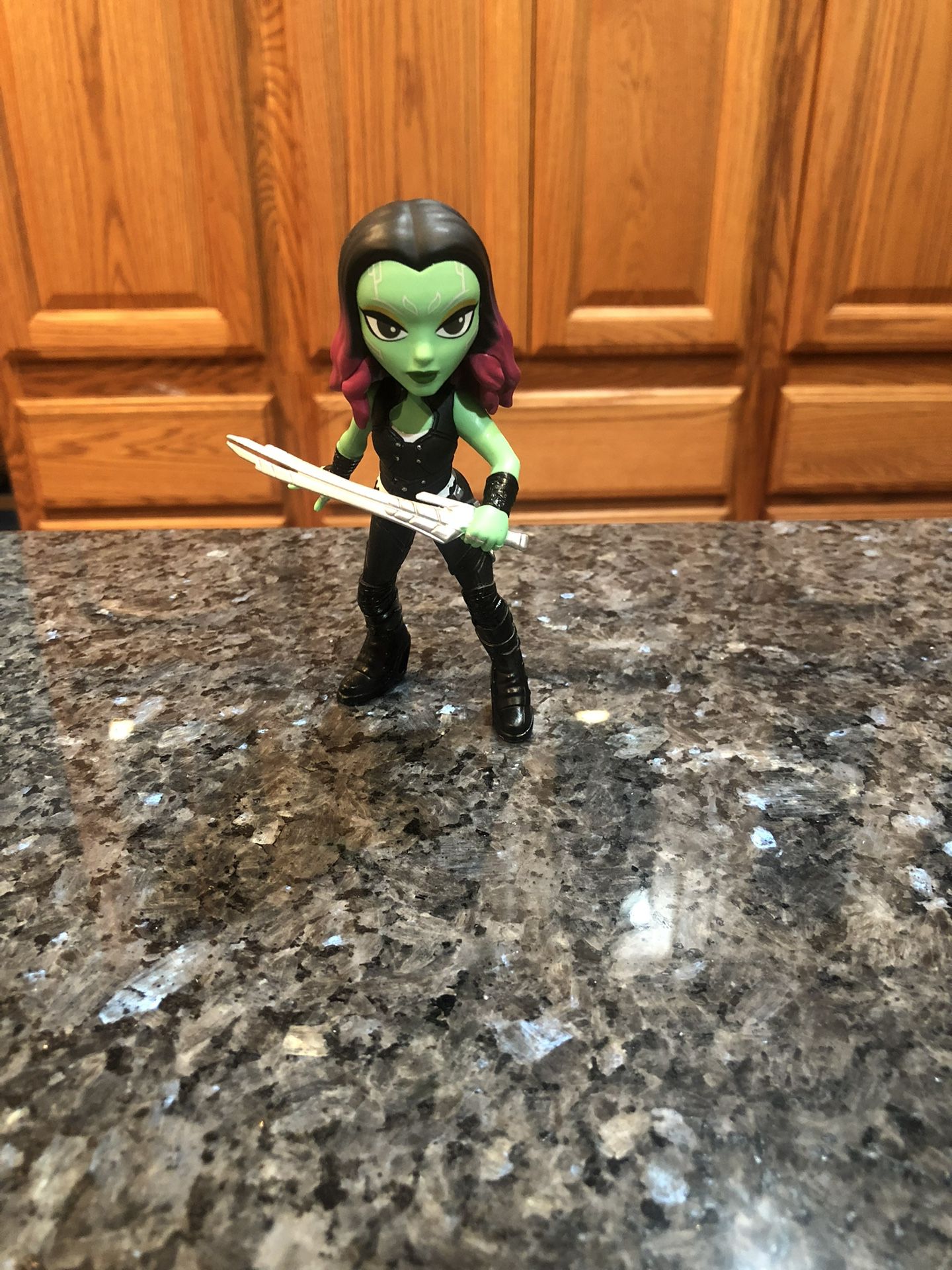 Funko Rock Candy Guardians Of The Galaxy Gamora Toy Figure.  Size 5 inches Tall .  Brand New Has Been On Display In A Cabinet .  No Box 