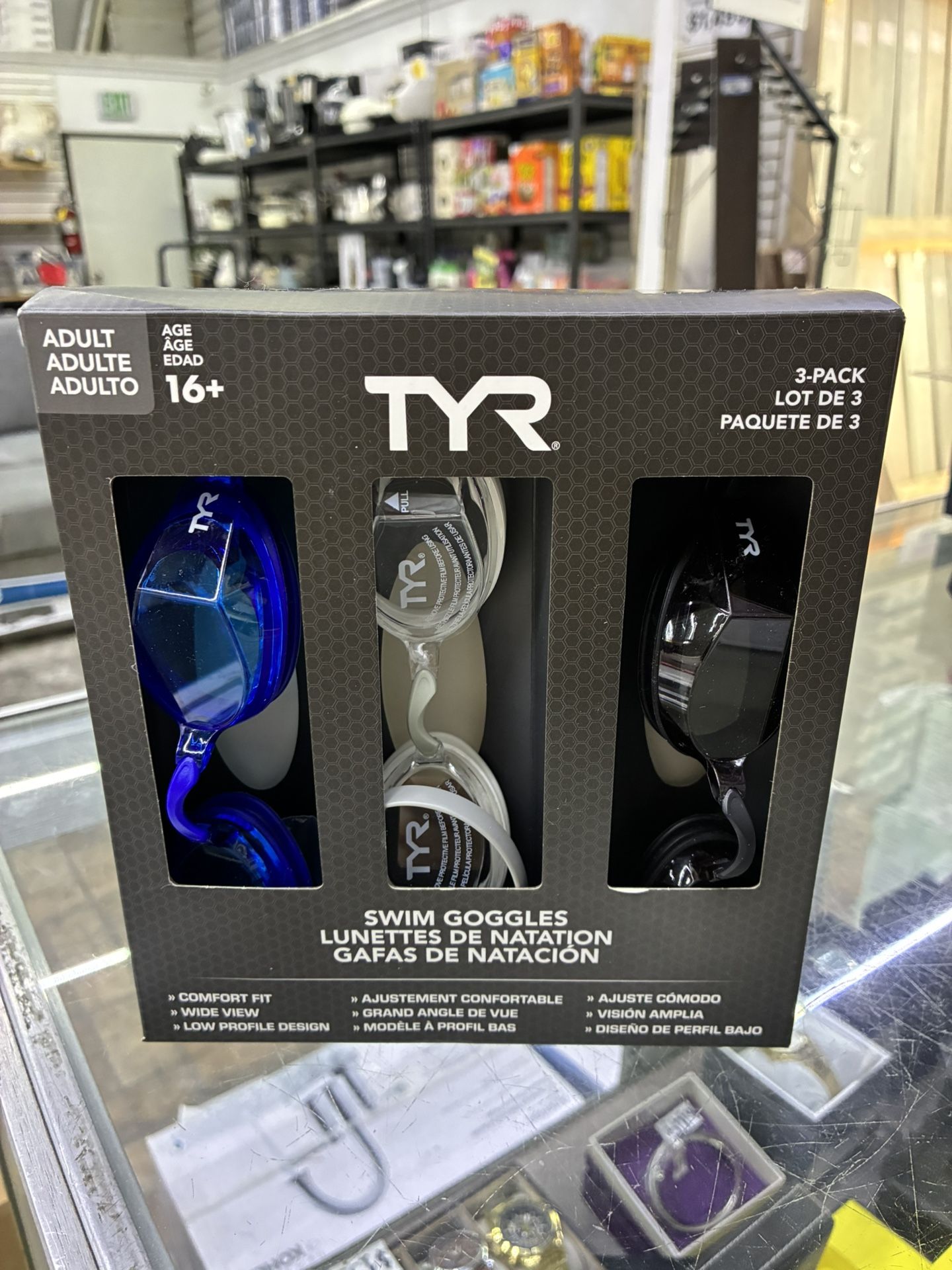 TYR adult swim goggles 3-pack