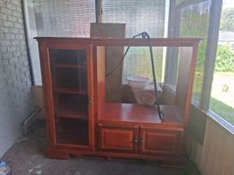 Cherry wood tv stand