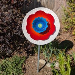 Glass Flower Yard Art