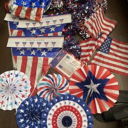 Huge Lot Of Patriotic Decorations
