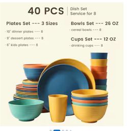 40-Piece Dish Set Service for 8