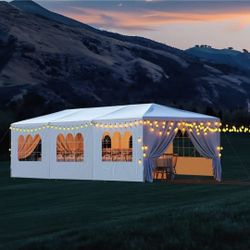 10x30 wedding party tent outdoor canopy teng with 8 side walls white FOR SALE  %