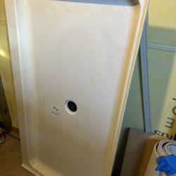 Acrylic Shower Pan 60”x34” Center Drain New 
