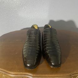Black alligator Men's Dress loafer. Size 10 Black
