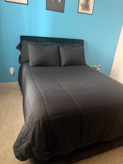 Black bed frame - Queen bed