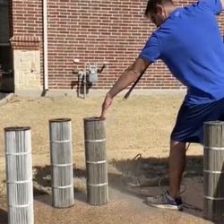 Cleaning Pool Filter Cartridge  