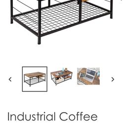 Coffee Table With Adjustable Shelf