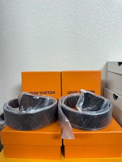 Louis Vuitton brown and black Belt with LV Buckle price:50$