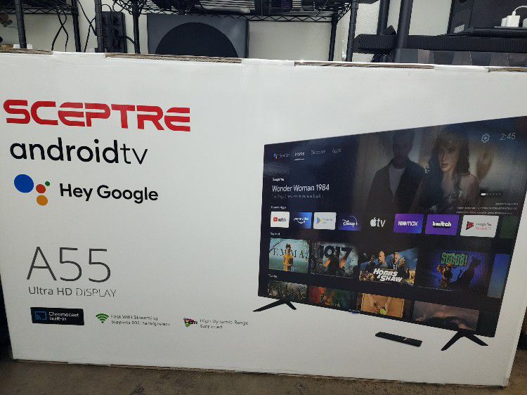 Sceptre AndroidTv 55" 4K UHD With Google Assistant And Built-in Chromecast 