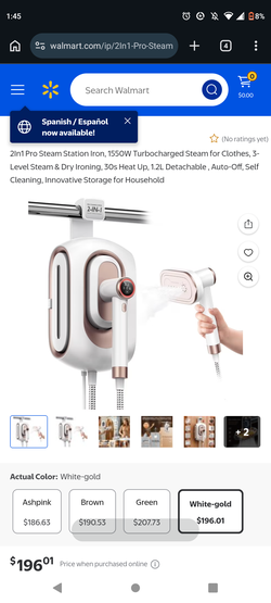 Newbealer 2In1 Pro Steam Station Iron, 1550W Turbo 3-level Steam & 3 Dry Heat