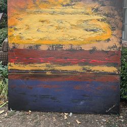 5 1/2 x 5 1/2 Foot canvas stretch oil painting