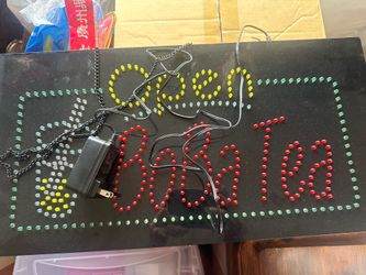 Boba led sign
