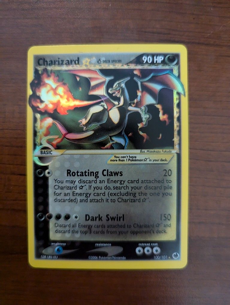 Charizard Gold Star 100/101 EX Dragon Frontiers 2006 Pokemon Card FAN MADE