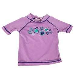 KANU Surf Toddler Girls Lilac Purple Sun Protective Rashguard Swim Shirt Size 2T