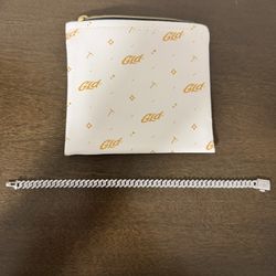 Micro Diamond Prong Cuban Bracelet in White Gold - 6mm GLD. 