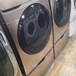 Used Samsung Washer & Electric Dryer Front Load 27"inch Set Whit Warranty 