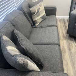 Gray 2 piece sofa set