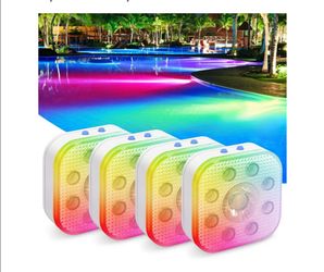 Premium Rechargeable Submersible Lights, 3 Lighting Modes LED Pool Lights for Inground Pool, IP68 Waterproof, Brightness Adjustable, Also Suitable for