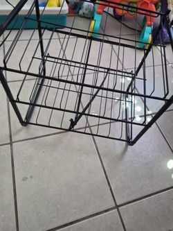 Black Metal Wire Storage Rack