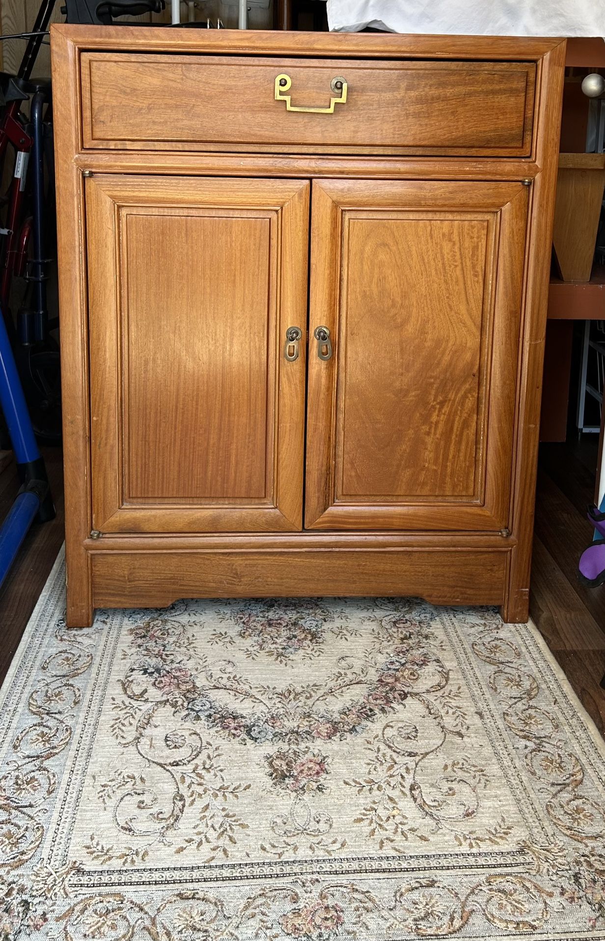 Beautiful Wood Cabinet With One Shelf