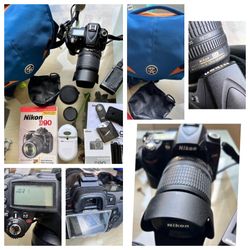 Nikon D90 Camera NIKKON 18-105mm VR Lens with bag - $350