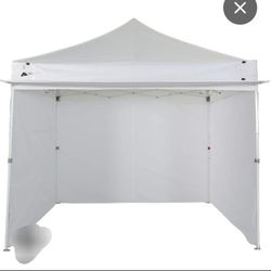 Ozark Trail White Commercial Instant 10' x 10' Straight Leg Instant Canopy with Sidewalls